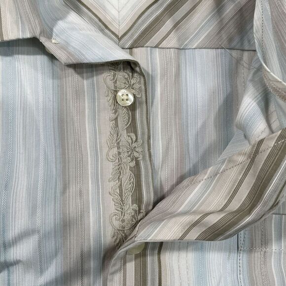 Tommy Bahama Mens Large Long Sleeve Button Up Shirt 100% Tencel Lyocell - Picture 6 of 7